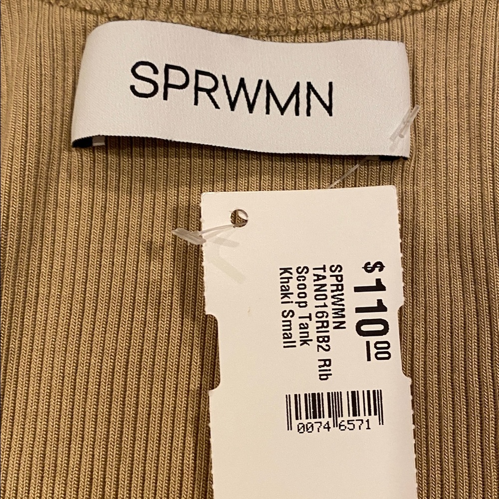 SPRWMN  Rib Fitted Scoop Tank - Picture 5 of 7